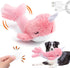 Mity Rain 2 in 1 Interactive Dog Toys, Plush Squeaky Fish Toy, Rechargeable Wiggly Pink for Small Medium Large Dogs