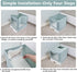 2-in-1 Foldable Cat Litter Box with Lid, Enclosed Potty, Large Top Entry Anti-Splashing Toilet, Easy to Clean Including