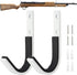 Gun Rack Storage Wall Mount, Horizontal Metal Hooks for Rifles and Shotguns, Heavy Duty Steel Hangers