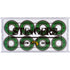 Jungle Green Yellow Jacket Premium Skateboard Bearings, Pro Longboard Bearings, 608, ABEC 11 (Pack of 8)
