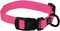Hamilton Adjustable Nylon Dog Collar for Small Medium Large Dogs, Hot Pink, 3/8" Wide x 7-12" Neck
