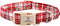 Lionheart Glory Christmas Plaid Dog Collar, Adjustable Soft Pet Gift, Red for Small Medium Large Dogs