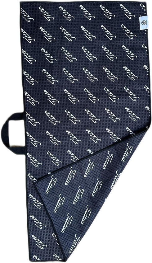Power Golf Microfiber Golf Towel for Bags, 16 x 32 inches Black Towel with Funny Text Design