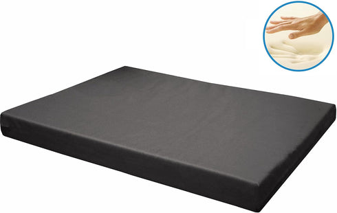 Dogbed4less Memory Foam Platform Dog Bed, Crate Mattress for Orthopedic Joint Relief with Waterproof Removable Cover,