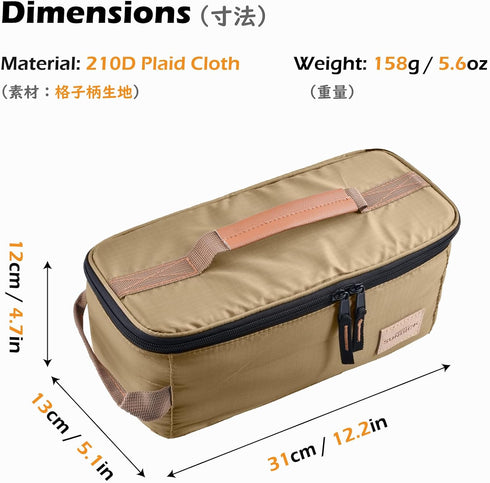 TRIWONDER Camping Travel Cookware Organizer Bag, Portable Pouch for Outdoor Barbecue Cooking Utensils Storage