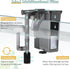 5W Hang on Aquarium Filter, Ultra Quiet 124 GPH with Filter Sponge and Activated Carbon for 4-20 Gallon