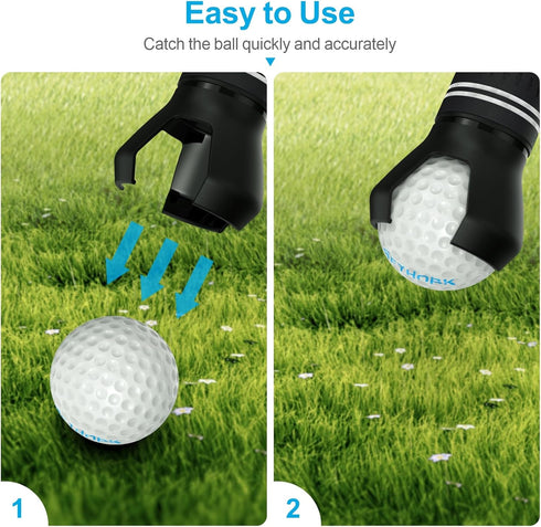 Premium Golf Ball Retriever, 4PCS Durable Grabber and Picker for All Kinds of Putter Handles