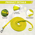 Dog Training Leash, Waterproof Long Leash for Recall Training, TPU Material, 50FT (Yellow)