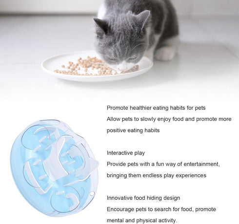HEEPDD Interactive Cat Puzzle Feeder, Slow Feeder Toy for Dogs and Cats with Adjustable Food Outlet, Fun Pet Enrichment