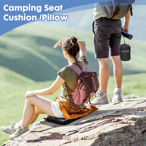 Sanmatin Backpacking Airplane(1, Stadium Seat Cushion Self-Inflating Foam Stadium Seats Bleacher Seat Chair Cushion Pad