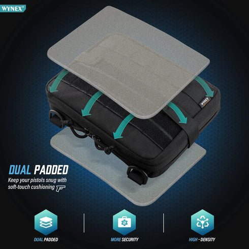 WYNEX Tactical Admin Molle Pouch | Medical EDC EMT Utility Bag Shell Design Attachment for Hiking Belt Bags