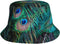 Peacock Feathers Bucket Hat Packable Sun Cap for Men Women Printed Fisherman Outdoor Beach