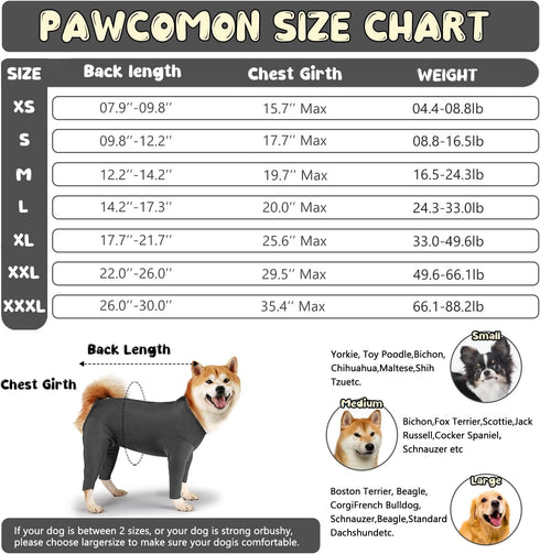 Dog Onesie After Surgery Recovery Suit for Small Medium Large Dogs, Surgical Anxiety Body Suits