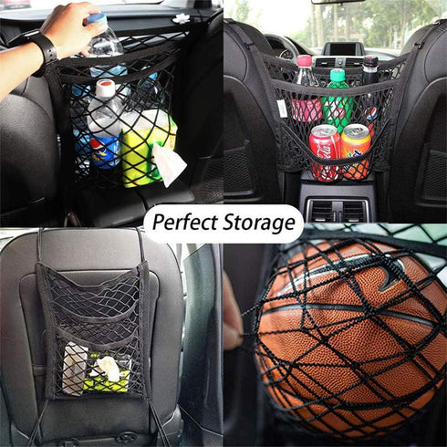 DYKESON Pet Barrier Dog Car Net Barrier, Auto Safety Mesh Organizer for Cars, SUVs, Easy Install, 3 Layer