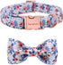 Unique Style Paws Dog Collar Bow Tie, Adjustable Collars for Dogs and Cats, Small Medium Large
