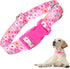 Adjustable Pink Dog Collar for Girl Dogs, Cute Flower Design, Soft Nylon for Small Medium Large XL Dogs (Floral S)