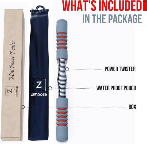 Zenooze's Power Twister Flex Bar - Ultimate Upper Body Exercise Equipment for Strengthening Chest and Arms