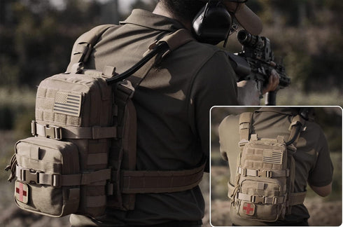 Tactical Small MOLLE Hydration Pack, Outdoor Water Bladder Carrier Pack for Vest Backpack