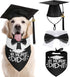3 Pcs Pet Graduation Caps with Bow Tie Collar and Bandana, Dog Graduation Hats with Tassel and 2024 Pendant Accessory