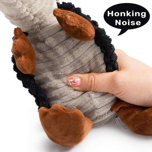 Hollypet Plush Squeaky Dog Toys, Big Armadillo Chew Toy for Small Medium Large Dogs, Black