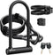 Sportneer Heavy Duty Bike Lock: U Lock with 6ft Security Steel Cable, Bicycle U-Locks with Keys