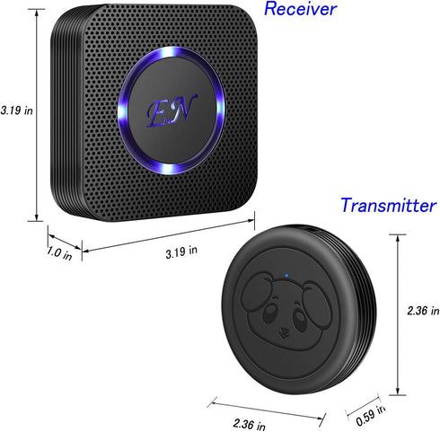 1 1 EverNary Dog Door Bell, Wireless Doggie Doorbells for Potty Training, Door Bell for Dogs to Go Outside, Dog Bells