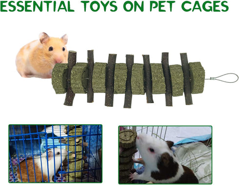 Generic Rabbit Bunny Treat Hamster Chew Toys, Grass Cakes Heart Shaped Chew Toys for Pets 2Pcs