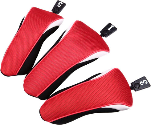 Sword & Shield Sports 3pcs/Set Driver Fairway Wood Cover - Golf Club Headcover #1, 3, 5