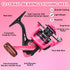 Lady Fishing Rod and Reel Combos, Carbon Fiber Telescopic Fishing Pole Kit with Spinning Reel, Fishing Line, Lures,