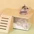 LOGOFUN Hamster Sand Bath Container Transparent Digging Sand Box Acrylic Hamster Bath Box with Cover and Climbing