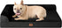 EHEYCIGA Memory Foam Dog Beds for Medium Dogs - Orthopedic Waterproof Egg Crate Couch Bed with Washable Cover, Black
