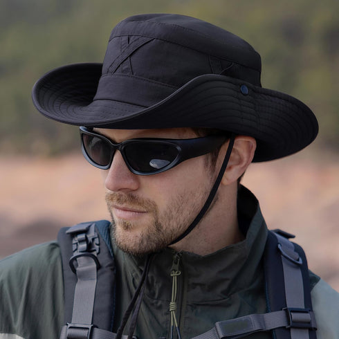 UV Protection Sun Hats for Women Men, Packable Wide Brim Cowboy Hat, UPF50 for Hiking Fishing
