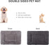 Reversible Dog Bed Mat with Plush and Corn Velvet, Soft Warm Pet Cushion, Washable Sleeping Mattress Bed for Small
