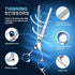 Set, 8-in-1 Professional Dog Grooming Scissors Stainless Steel Pet Grooming Kit with Hair Comb, Nail Clipper & Brush