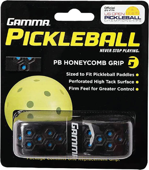 GAMMA Honeycomb Cushion Grip for Pickleball Paddles, Moisture-Wicking Replacement Grip for Practice and Games