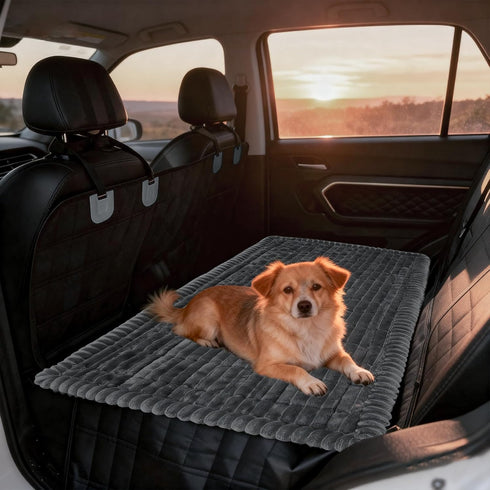 24.8" 54") Dog Car Seat Cover for Back Seat Fit for Backseat Extenders Dog Bed Mats for Car Soft Nonslip Washable