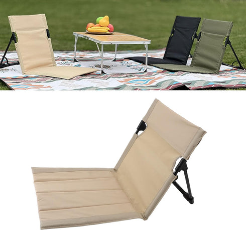 Nurnesy Camping Backrest Cushion, Camping Folding Chair Cushion Backrest Casual Stylish Aluminium Alloy Folding Beach