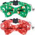 Malier 2 Pack Christmas Cat Collars Breakaway with Bow Tie and Bell, Classic Buffalo Plaid Kitten Collar for Cats