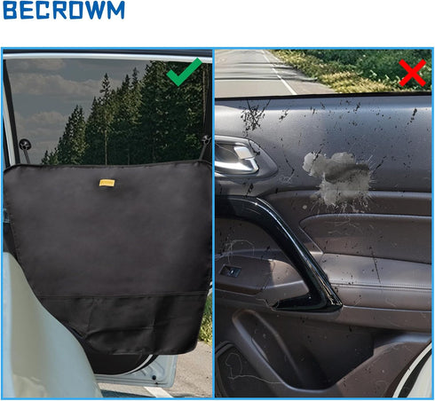 2 Packs Dog Car Travel Accessories - Door Seat Protector Cover for Vehicle, Waterproof Nail & Claw Protector