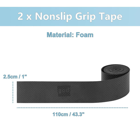 uxcell Foam Nonslip Grip Tape, 2pcs Non Slip Wrap for Tennis Racket Handle, Sports and Gym Equipment