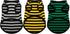 3 Pieces Dog Striped Shirt, Dark Color Cotton Sleeveless Puppy Apparel, Colorful Tank Top for Small Medium Dogs
