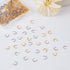 SUPERFINDINGS 300pcs Fishing Spinner Clevis, U-Shaped Brass Links for Lure Making Fishing Accessories