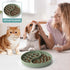 Slow Feeder Dog Bowls - Silicone Pet Food Bowls with Suction Cups for Small & Medium Breeds, Non-Slip (Green)