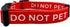 Do Not Pet Dog Collar, Warning for Small Medium Large Dogs, Medium, Red