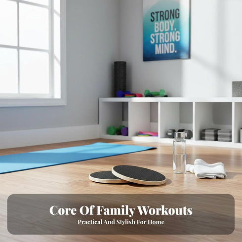 Menolana Ab Twister Board Twist Disc Core Strength Toning Disc Wooden Balance Twist Board Waist Twisting Disk