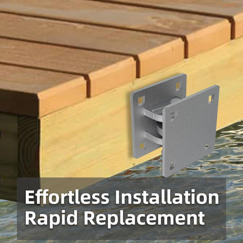 1/2" 6mm, Floating Dock Galvanized Steel Hinge, Stationary Dock Hinge, Heavy Duty Boat Dock Connector with Holes