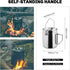 Fire Maple Antarcti 1.2L Camping Pot with Lid, SUS304 Stainless Steel Bushcraft Gear, Hangable Campfire Cooking