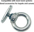 Kayak Track Mount Tie Down Eyelet Rail, 316 Stainless Steel Canoes, Boats, Ropes Accessories (4 Pack)