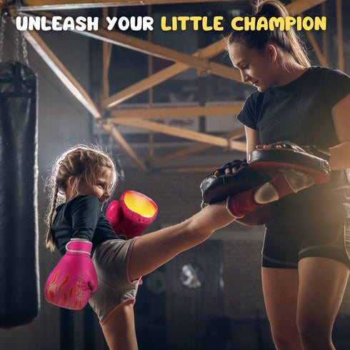 Flexzion Kids Boxing Gloves for 3 to 8 Years, 4 oz Boxing Gloves for Children Sparring Youth Boxing Gloves