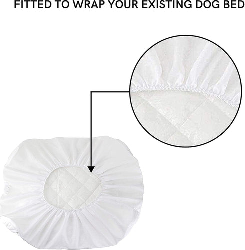 Midlee Quilted Waterproof Dog Bed Cover, Mattress Protector for Pee (24" x 18")